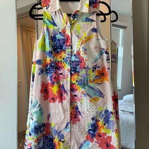 Super cute button up floral dress